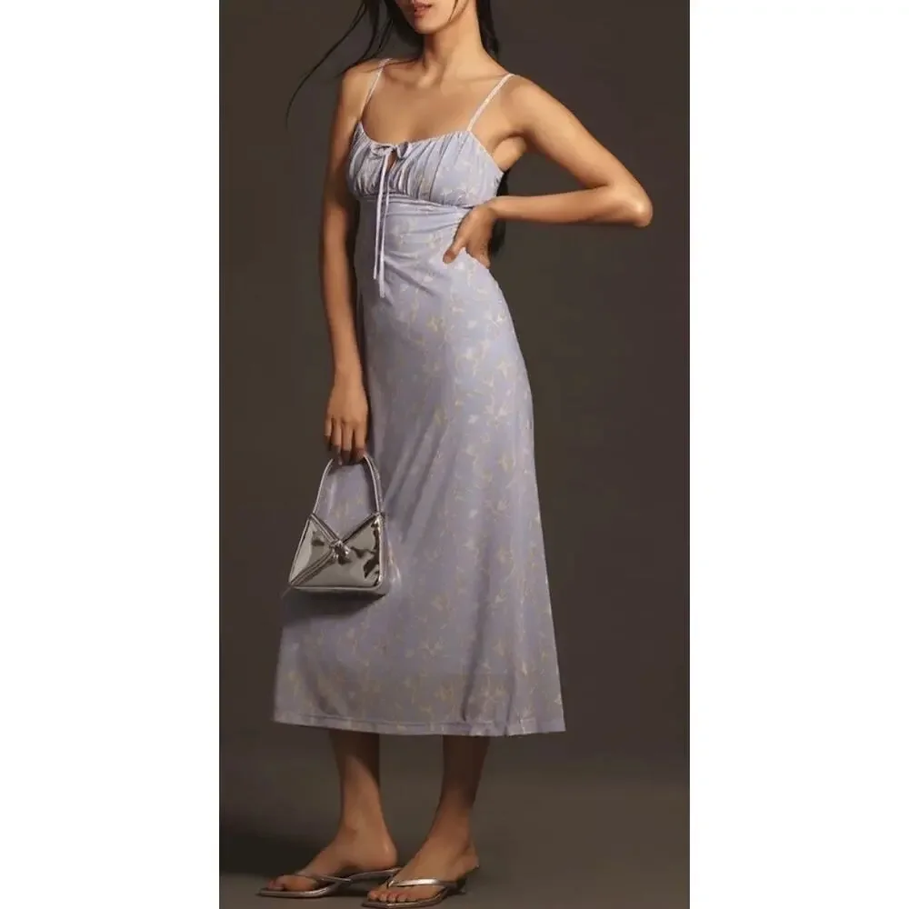 denim midi dress long sleeve Big For Your Britches 3/4 Sleeve Denim Midi Dress Small